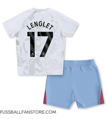 Aston Villa Clement Lenglet #17 Replik Auswärtstrikot Kinder 2023-24 Kurzarm (+ Kurze Hosen)